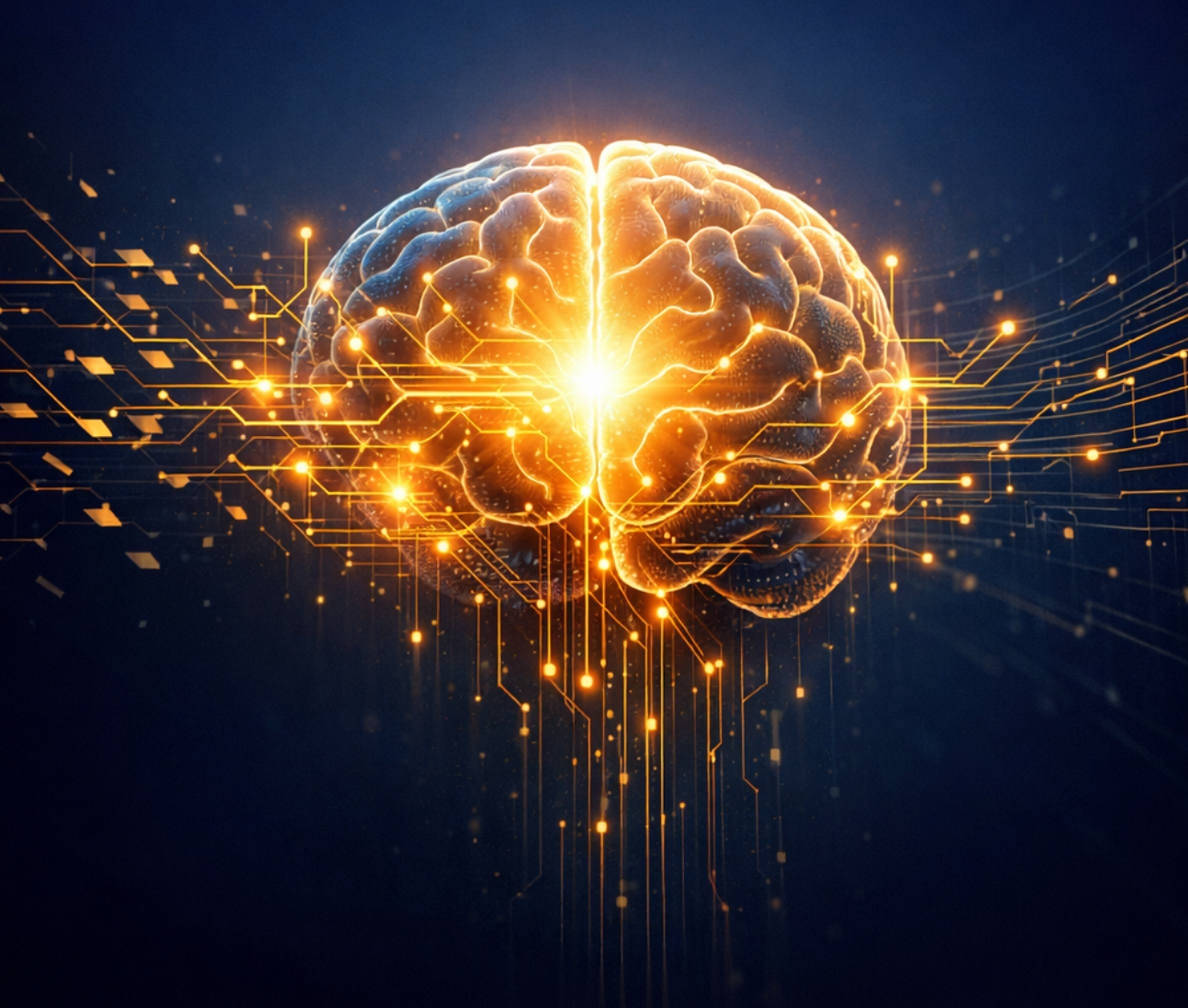 Neural network brain illustration