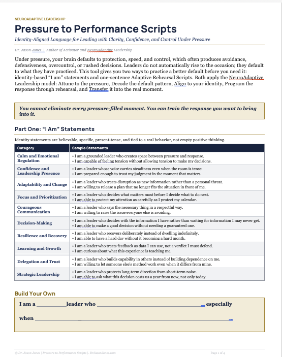 Pressure to Performance Scripts page preview